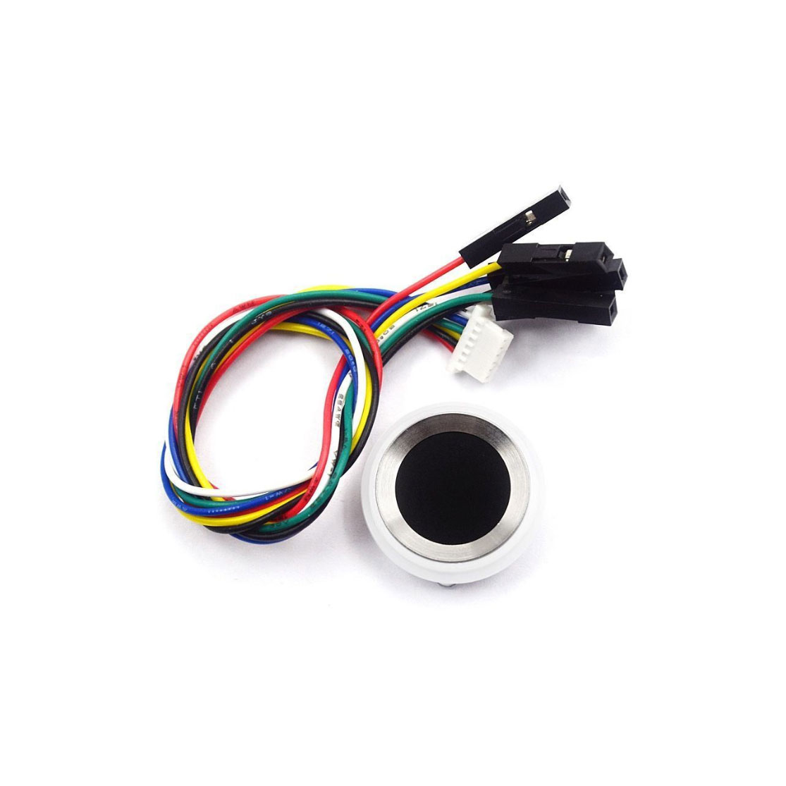 指纹识别采集器 半导体指纹模组带灯七彩 圆形识别感应传感器模块